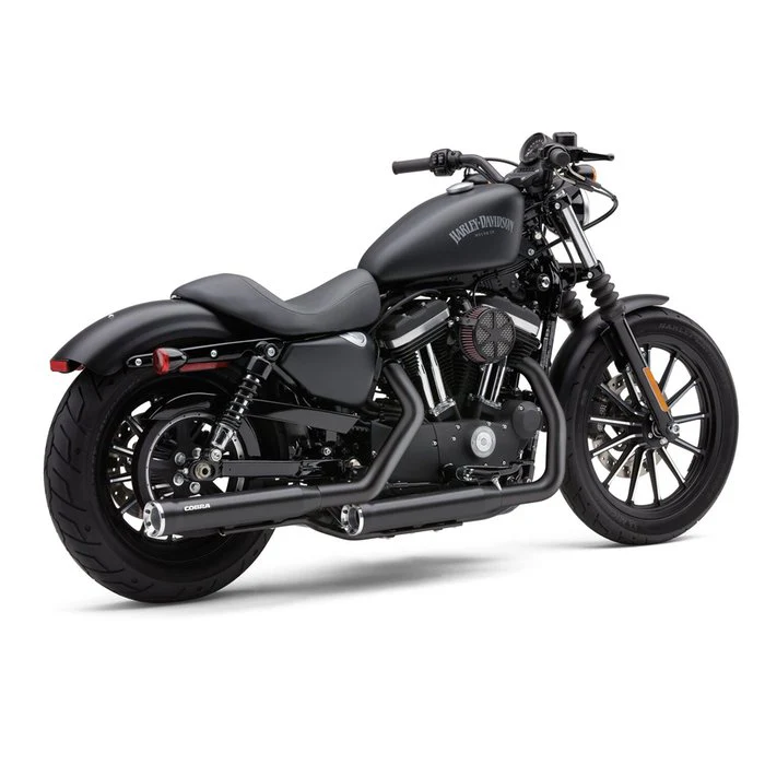 Cobra, 3" RPT Race Pro slip-on mufflers. Black SPORTSTER 2014-2022 XL 1200 883 - Image 2