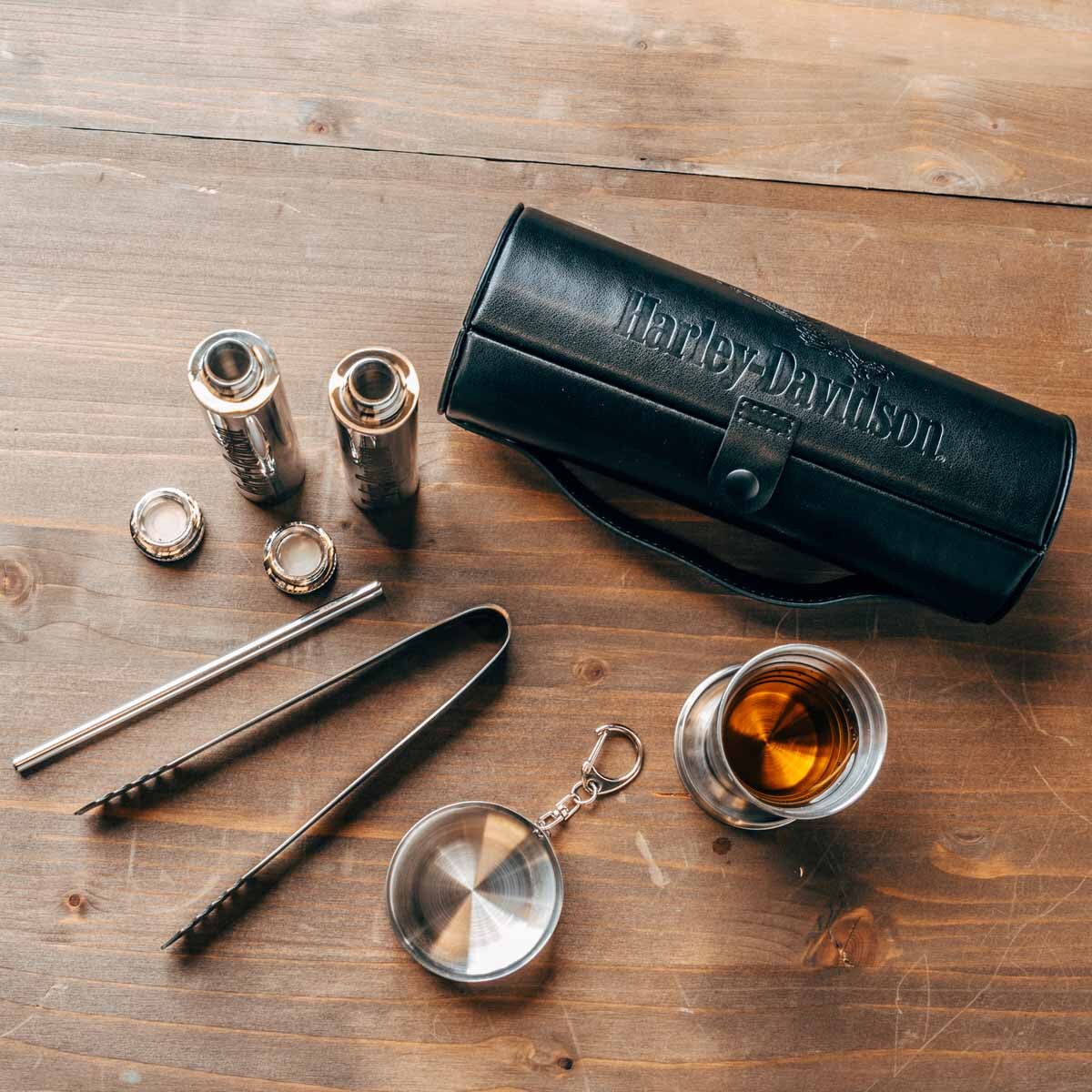 Harley-Davidson® Open B&S Eagle Travel Bar Set - Image 5