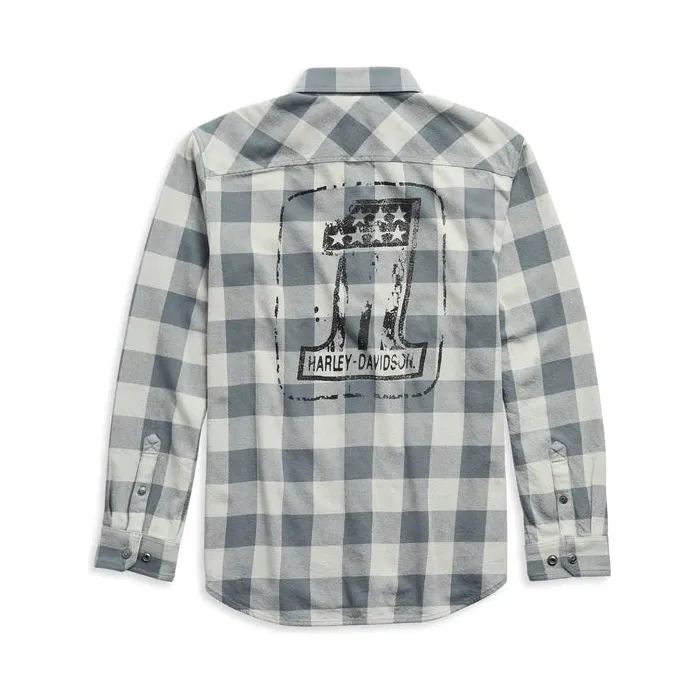 Harley-Davidson® Men's #1 Logo Plaid Shirt - Image 2