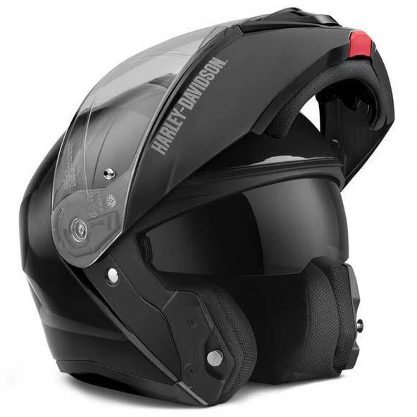 Harley-Davidson® Men's Capstone Sun Shield Modular Helmet, Gloss Black - Image 3