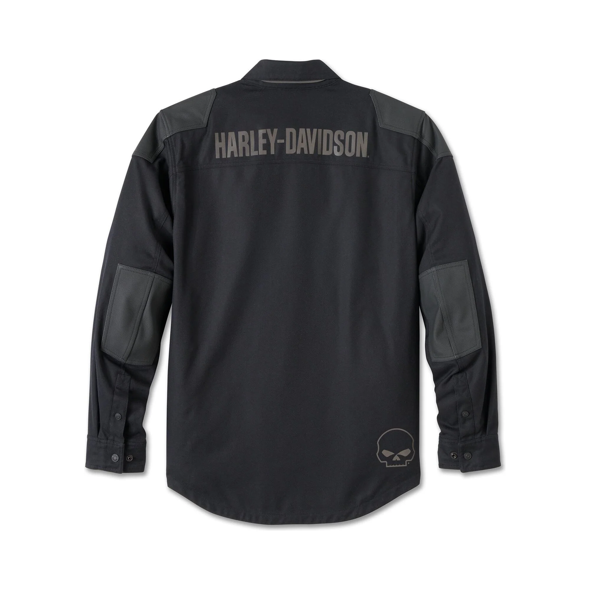 Harley-Davidson® Men's Willie G Skull Graphic Operative 2.0 Riding Shirt Jacket - Image 2