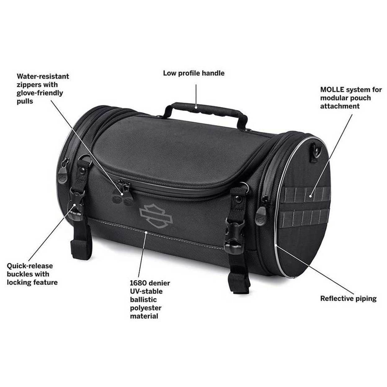 Harley-Davidson® Onyx Premium Luggage Day Bag - Universal Fit - Black - Image 4