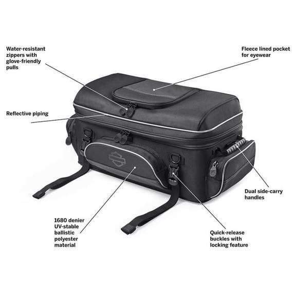 Harley-Davidson® Onyx Premium Luggage Tour-Pak Rack Bag - Black - Image 3