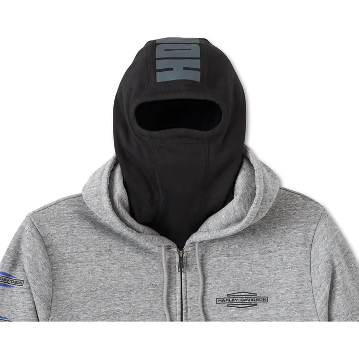 Harley-Davidson® Roaring Balaclava Hoodie - Grey Heather - Image 3