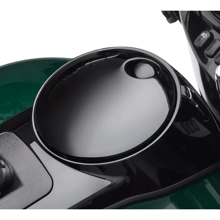 Harley-Davidson® Smooth Push-Button Fuel Tank Console Door Release - Gloss Black - Image 2