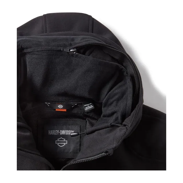 Harley-Davidson® Trenton Deflector 2.0 Hooded Riding Fleece - Harley Black - Image 6