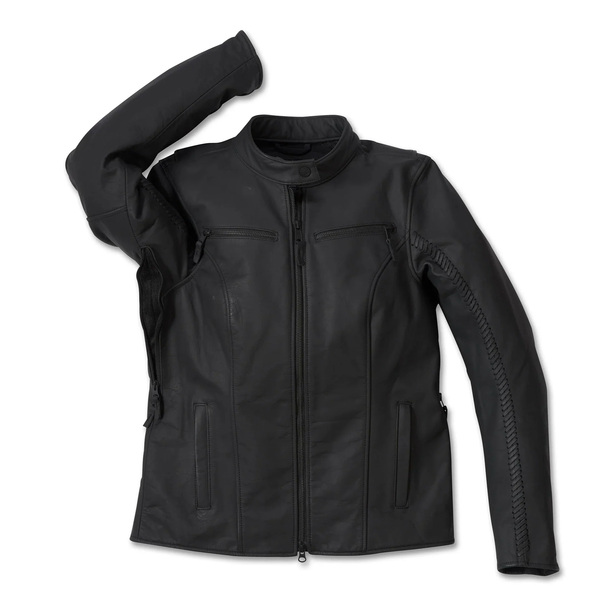 Harley-Davidson® Women's Leather Jacket Moxie Willie G Laced - Black - Image 4