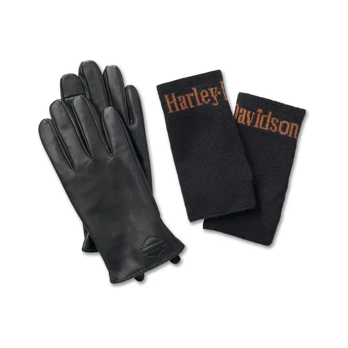 Harley-Davidson® Women's 3-in-1 Leather Gloves - Image 2