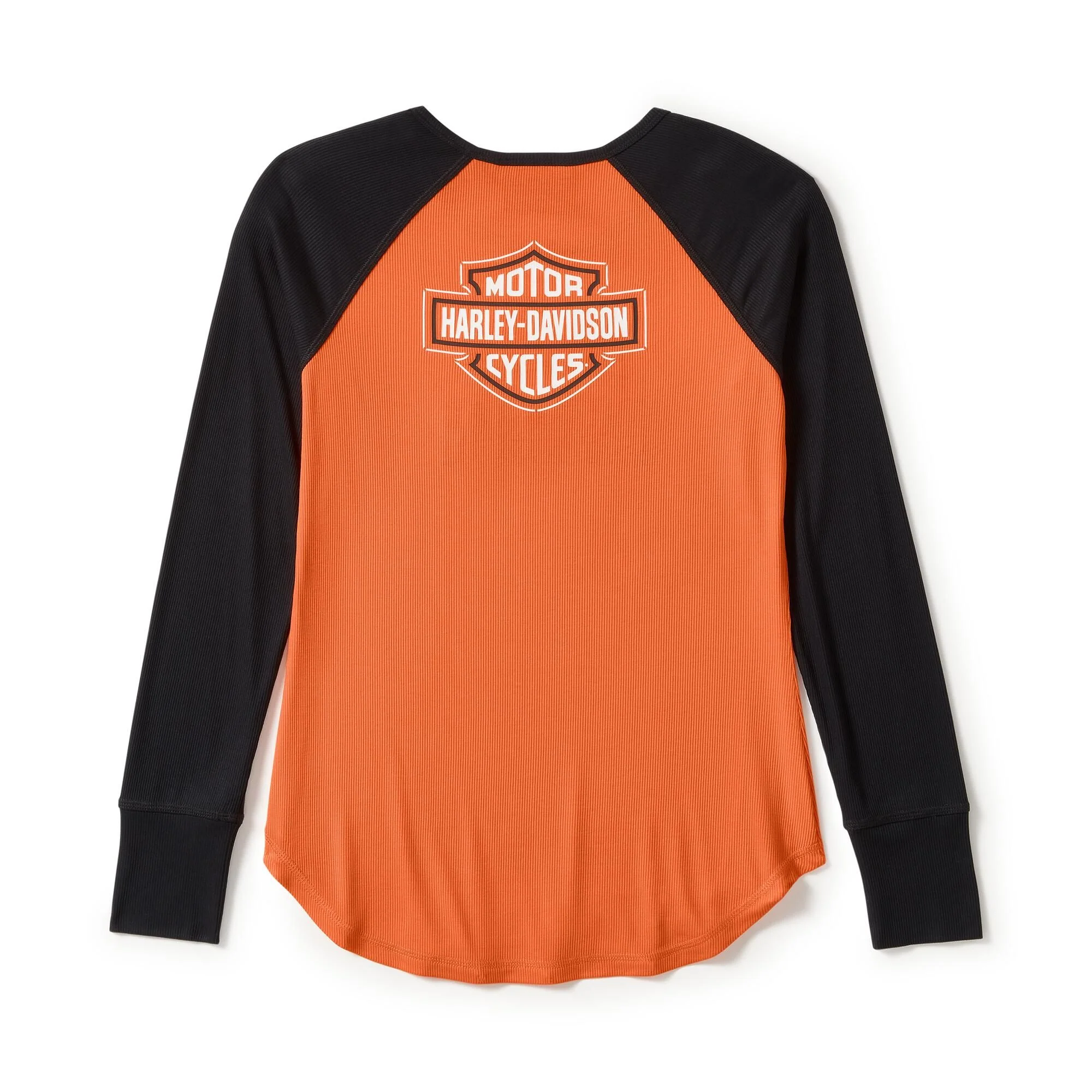 Harley-Davidson® Women's Essential Arched Font Long Sleeve Raglan - Image 2