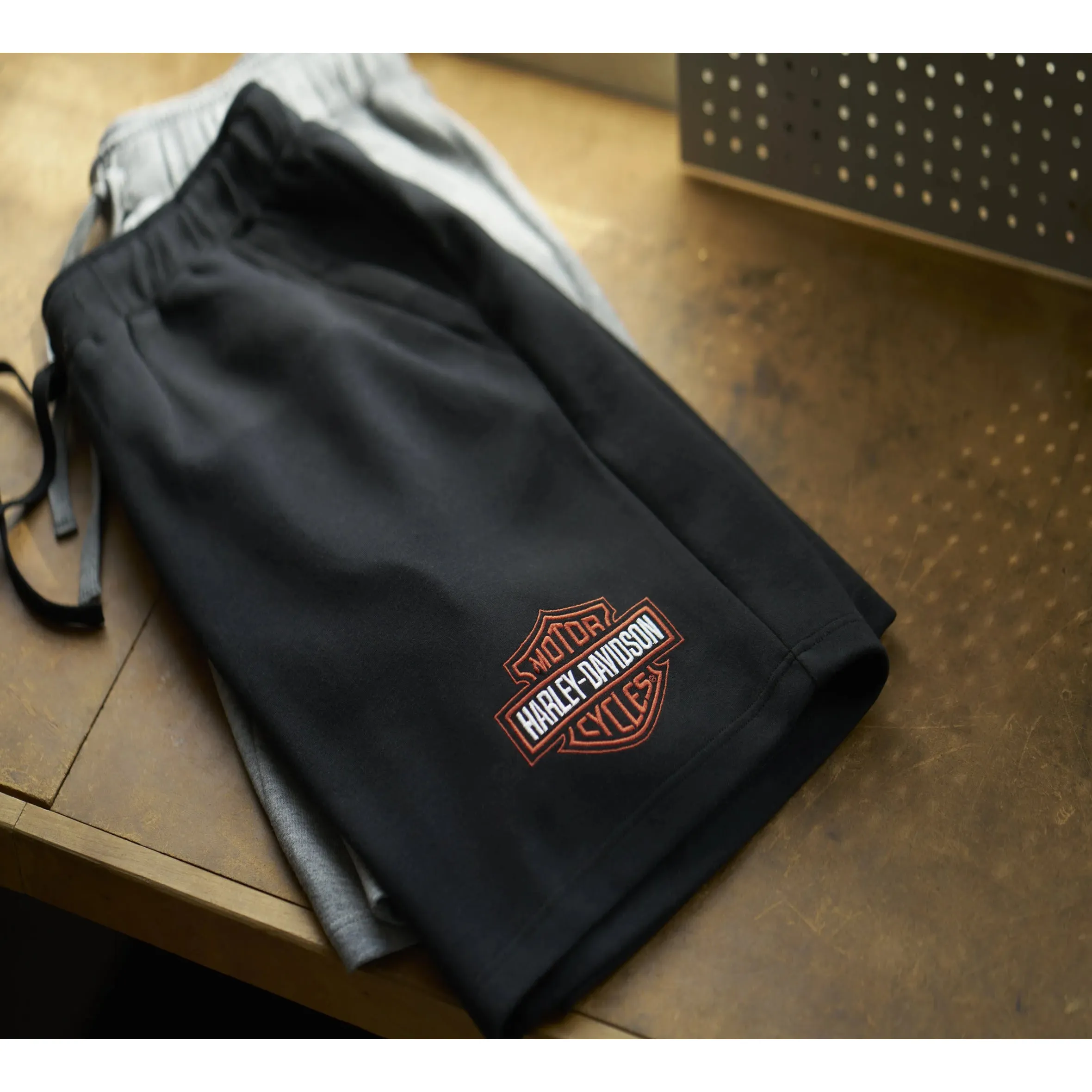 Harley-Davidson® Men's Bar & Shield Fleece Shorts - Harley Black - Image 3
