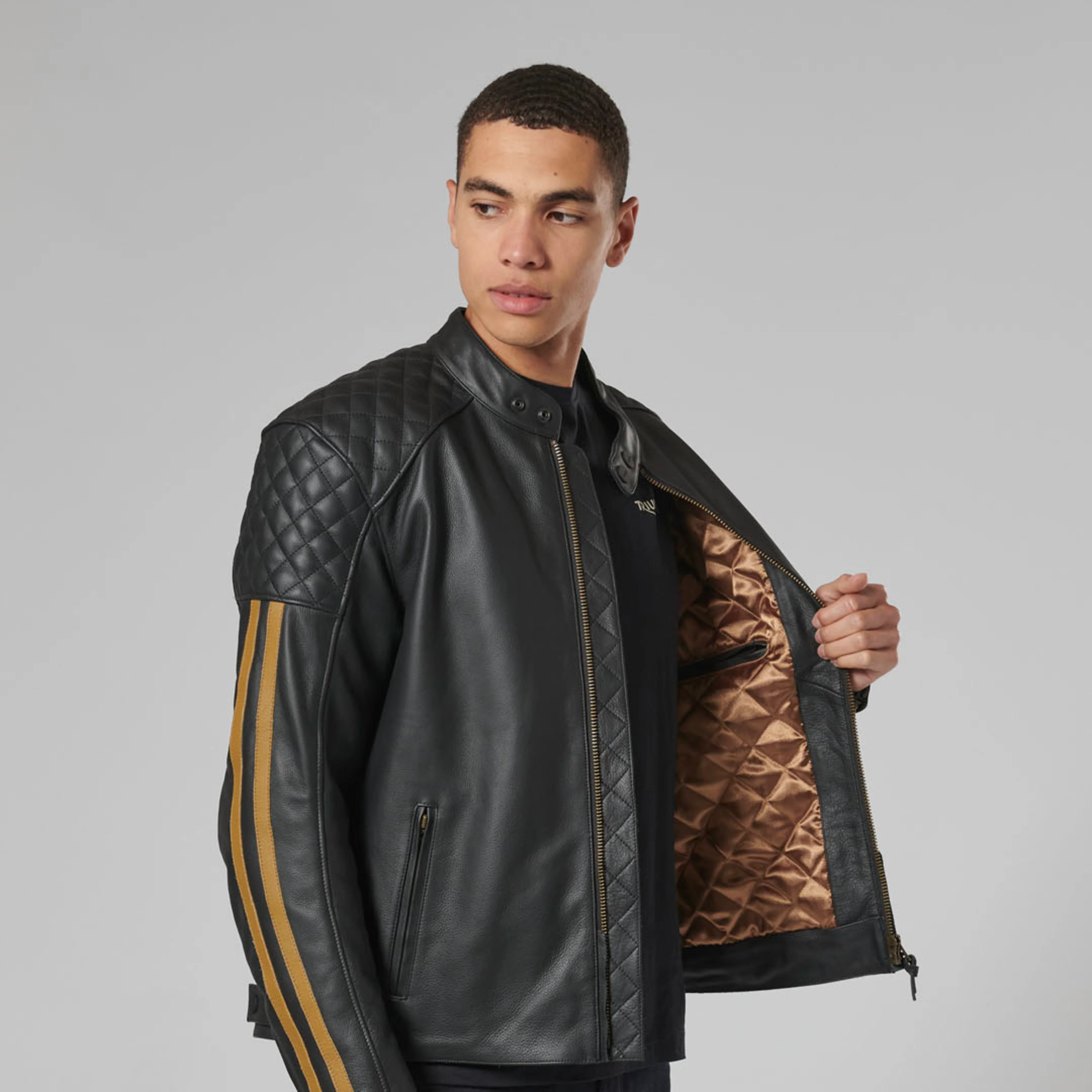 Triumph Braddan Sport Jacket - Black/Gold - Image 11