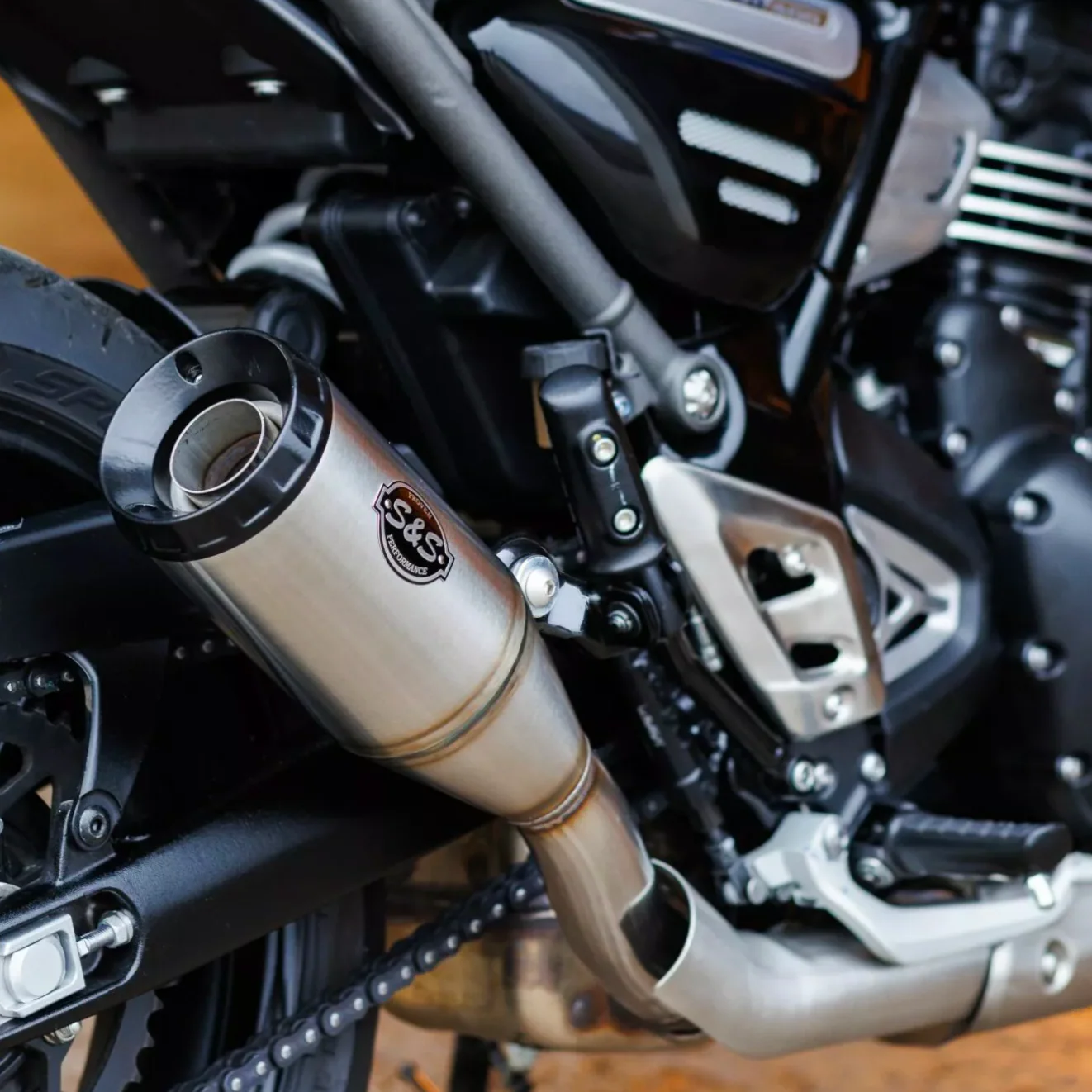 S&S Grand National Muffler for Triumph 400 - Fitment Included, Deposit Only - Image 2