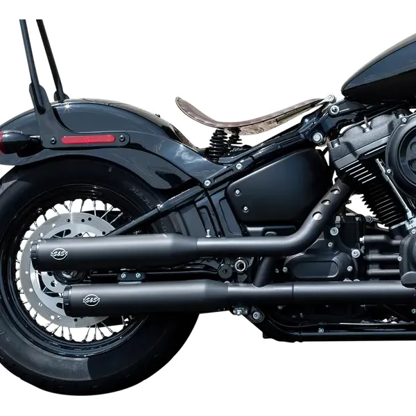 S&S Grand National Race Slip-On Mufflers BLACK SOFTAIL 2018-ON