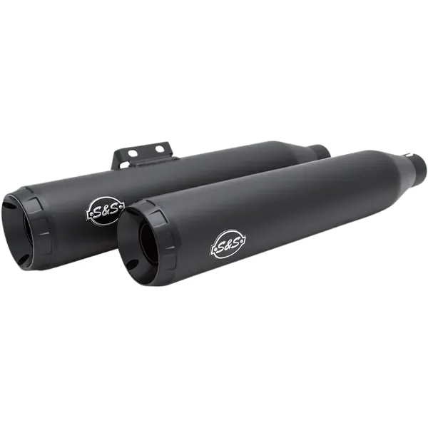 S&S Grand National Race Slip-On Mufflers BLACK SOFTAIL 2018-ON - Image 2