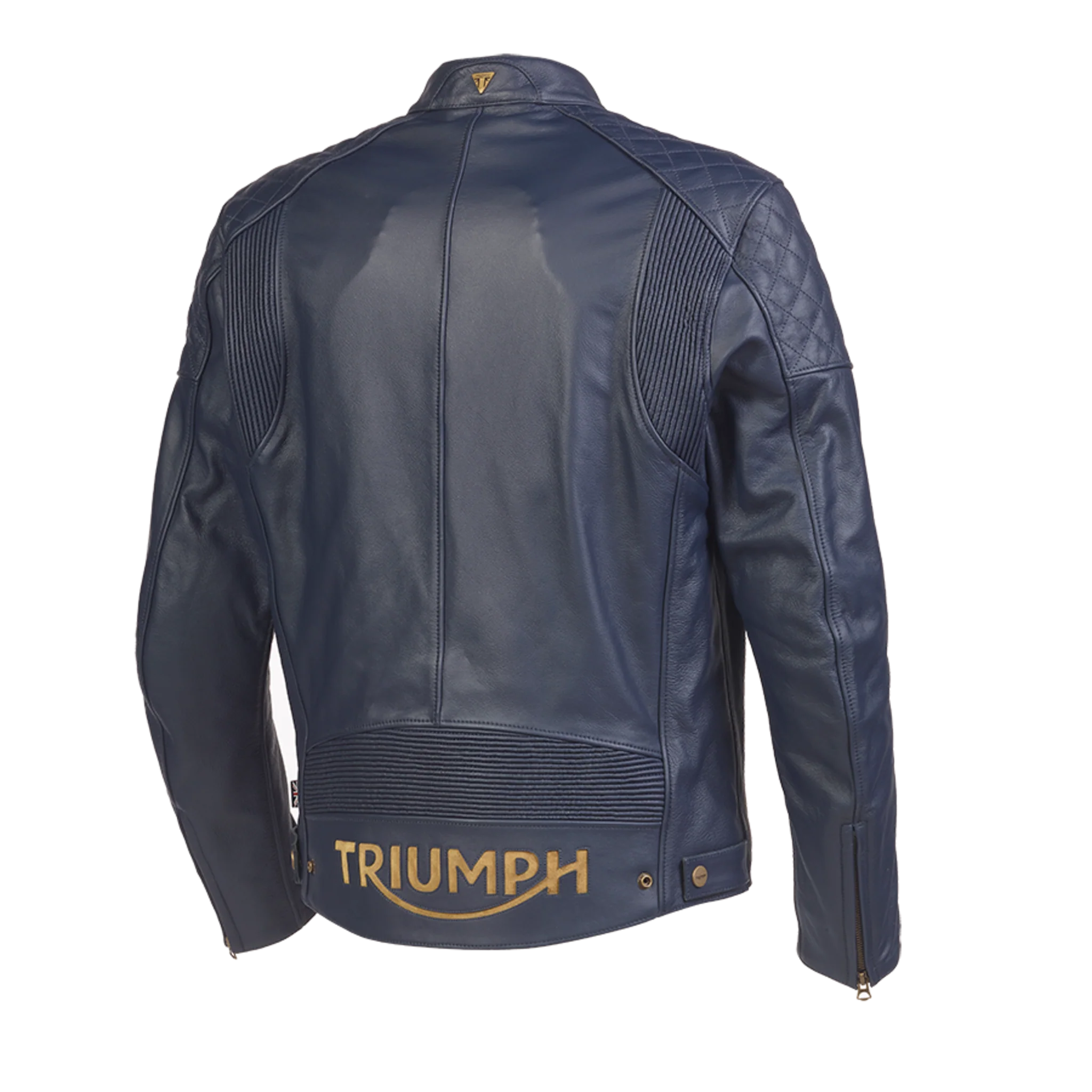 Triumph Braddan Leather Jacket - Blue - Image 4