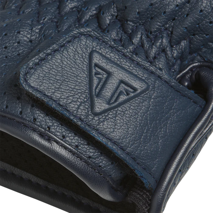 Triumph Cali Perforated Leather Gloves Blue - Image 2