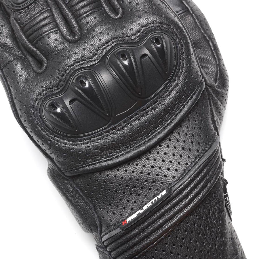 Triumph Jansson Perforated Leather Gloves - Black - Image 3