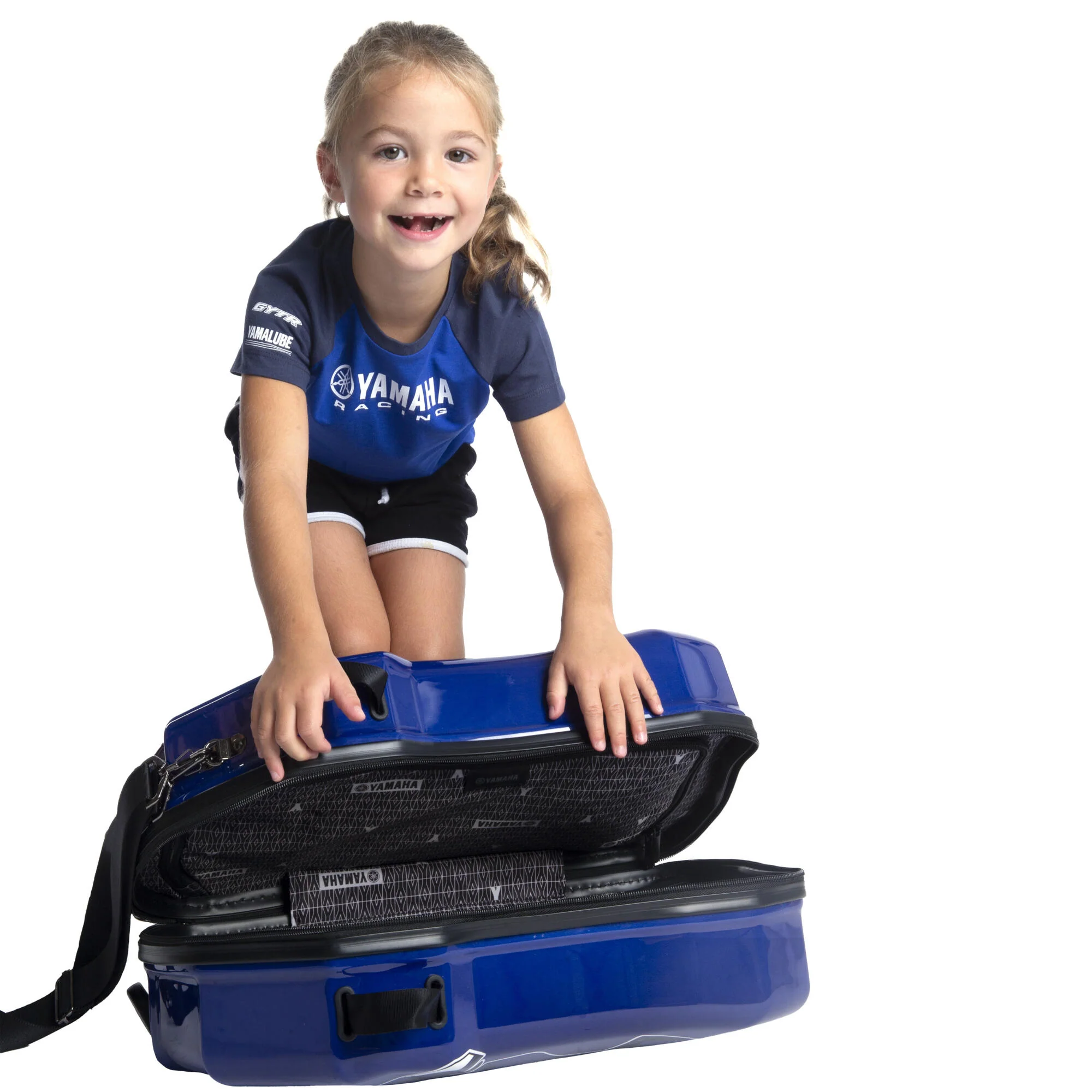 Yamaha Paddock Blue Kids Ride-on Suitcase - Image 3